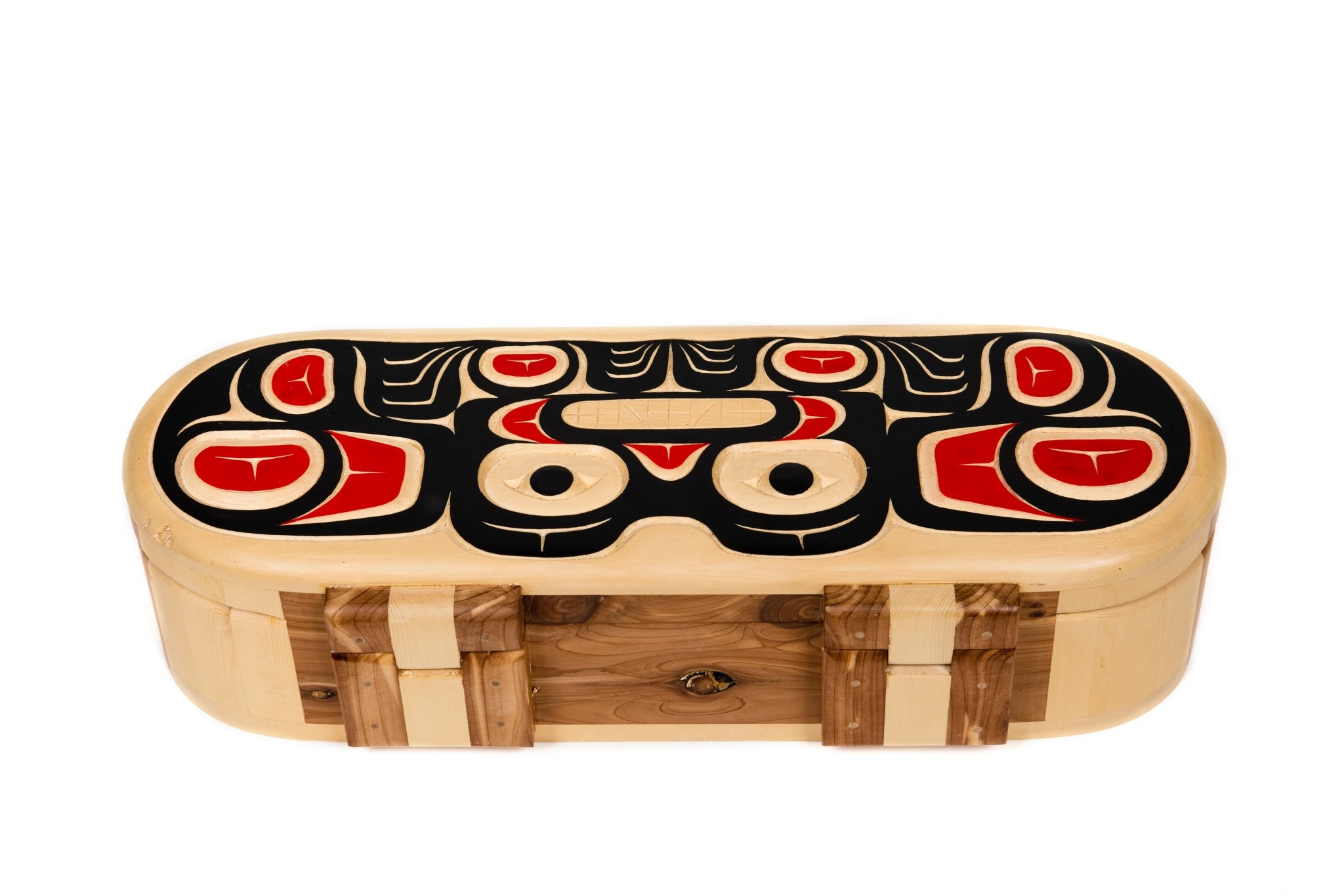 SOLD  Feather and Smudge Box with Bear Design