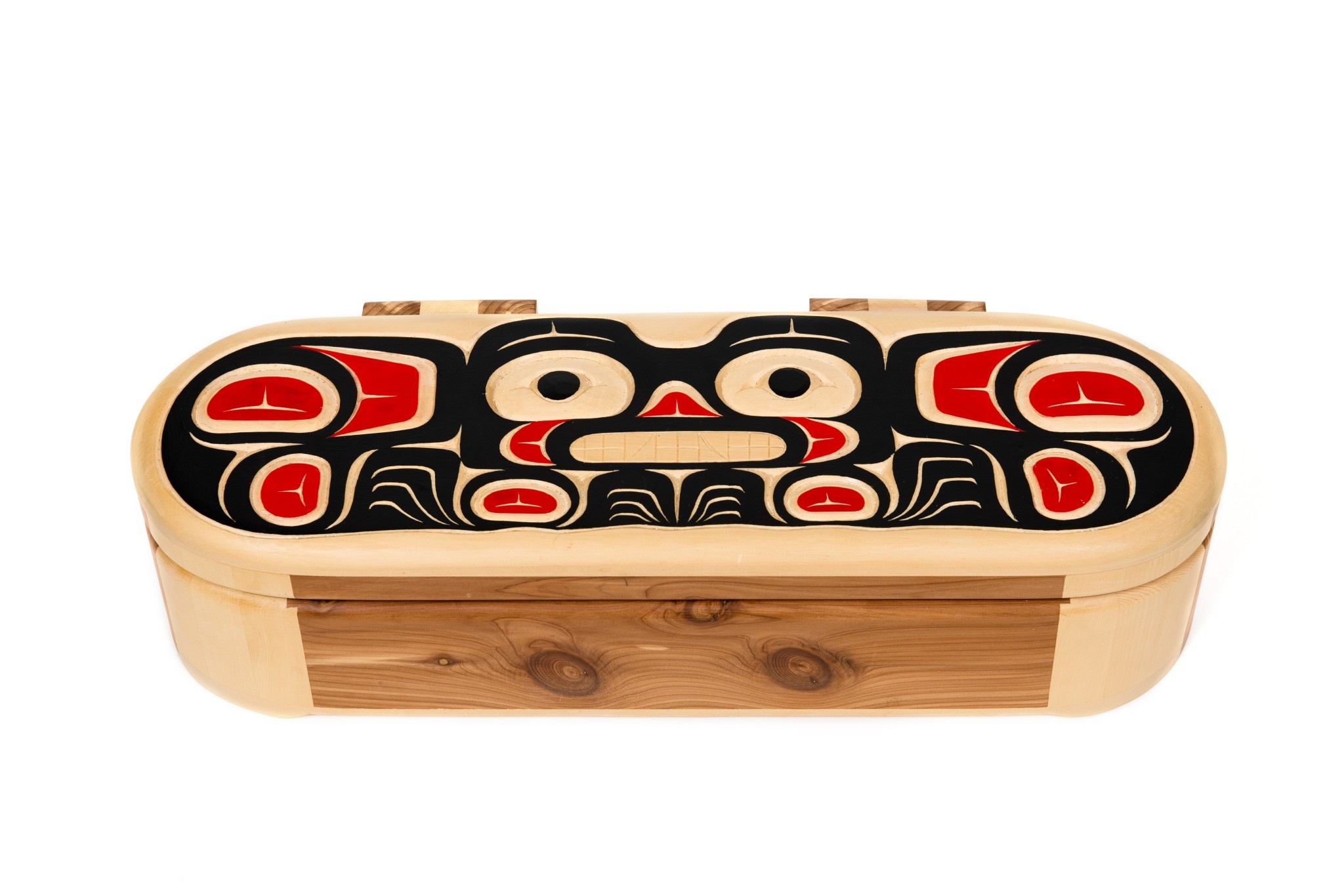 CUSTOM ORDER  Feather and Smudge Box with Bear Design