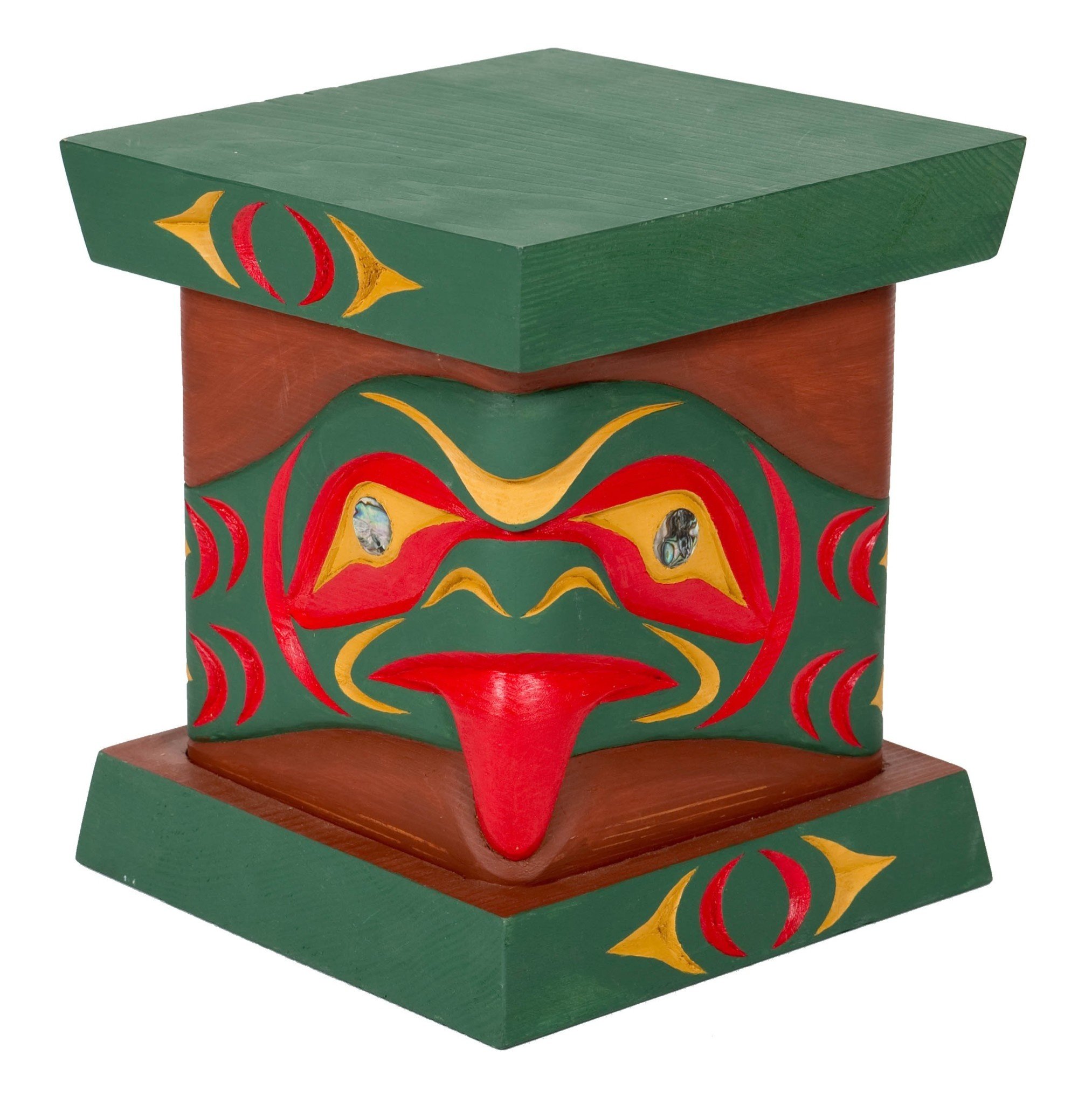 SOLD   Bentwood Box with Salish Serpent Design