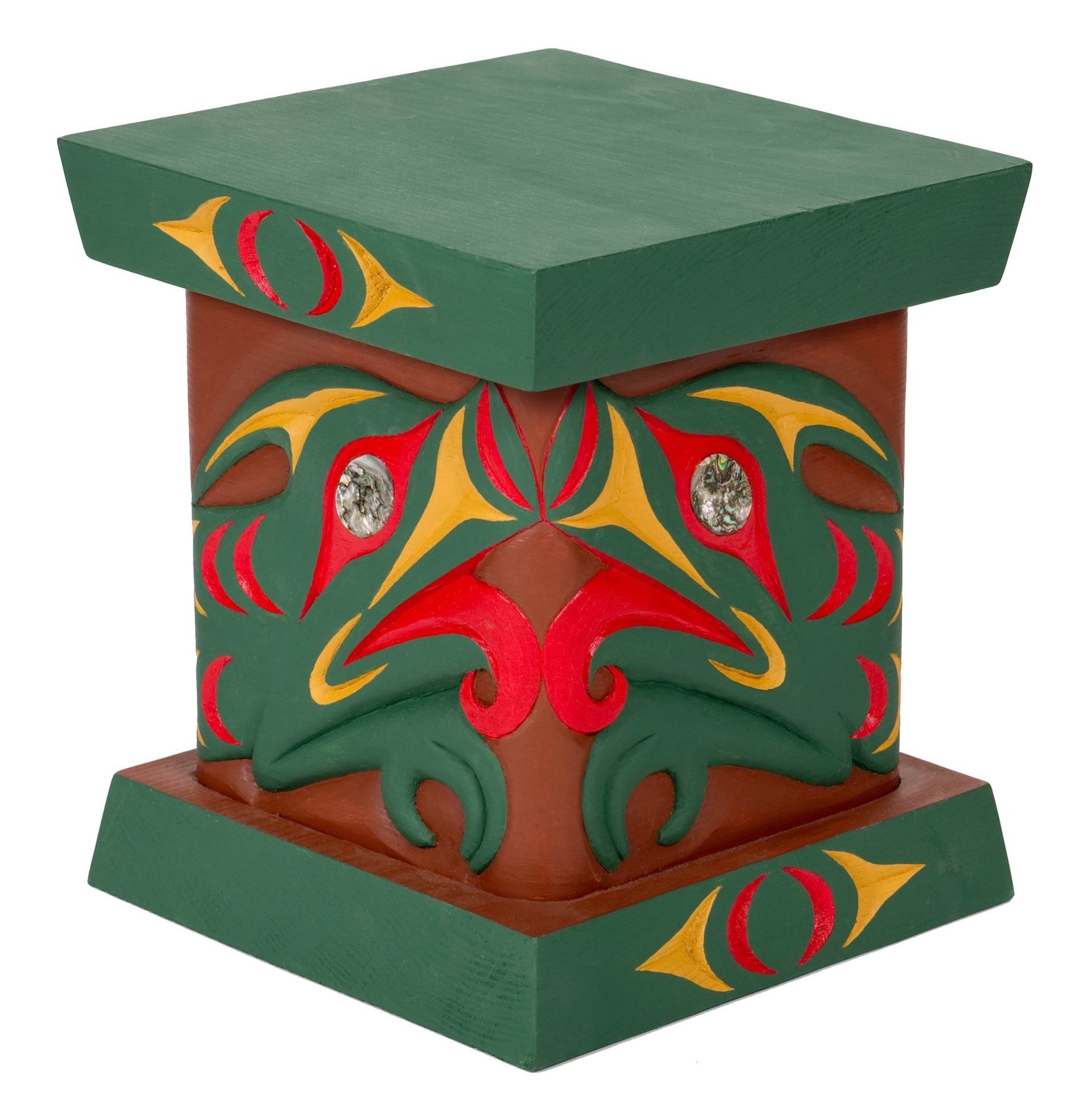 SOLD   Bentwood Box with Salish Serpent Design
