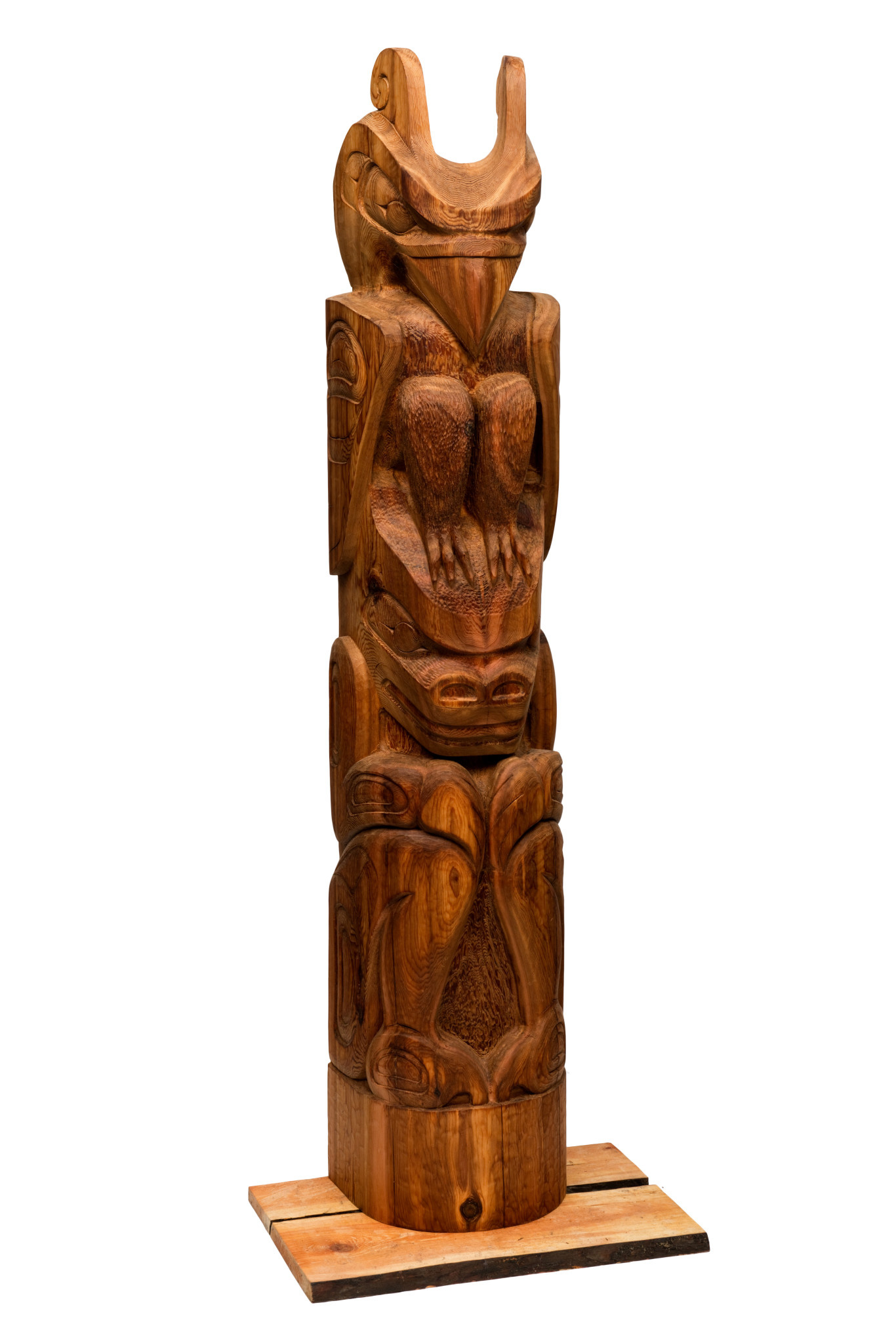 SOLD  Thunderbird and Bear Totem Pole