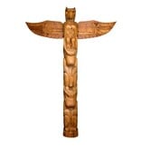 CUSTOM ORDER  Eagle, Wolf, and Bear Totem Pole
