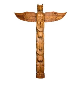 CUSTOM ORDER  Eagle, Wolf, and Bear Totem Pole