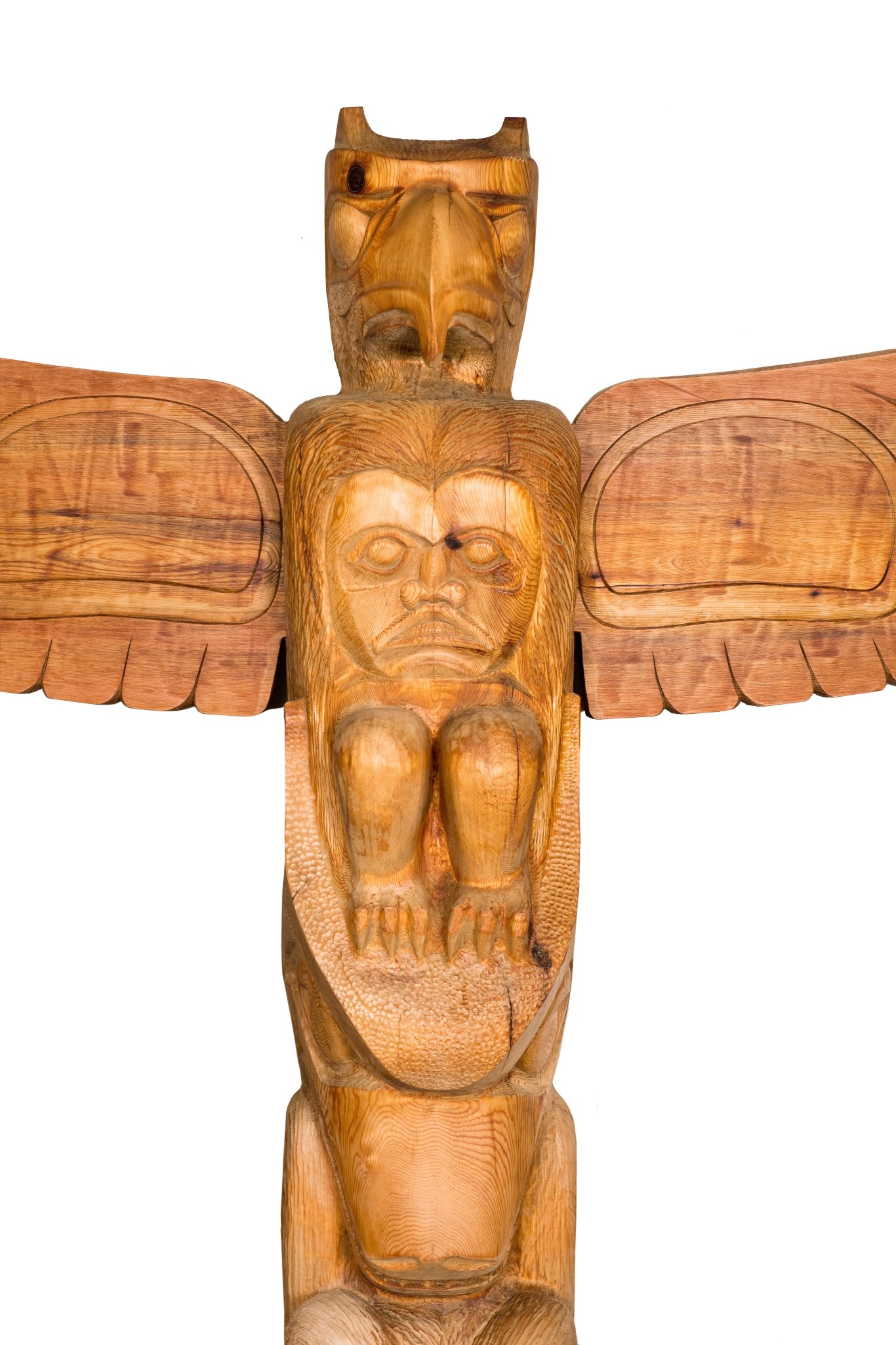 SOLD  Eagle, Wolf, and Bear Totem Pole