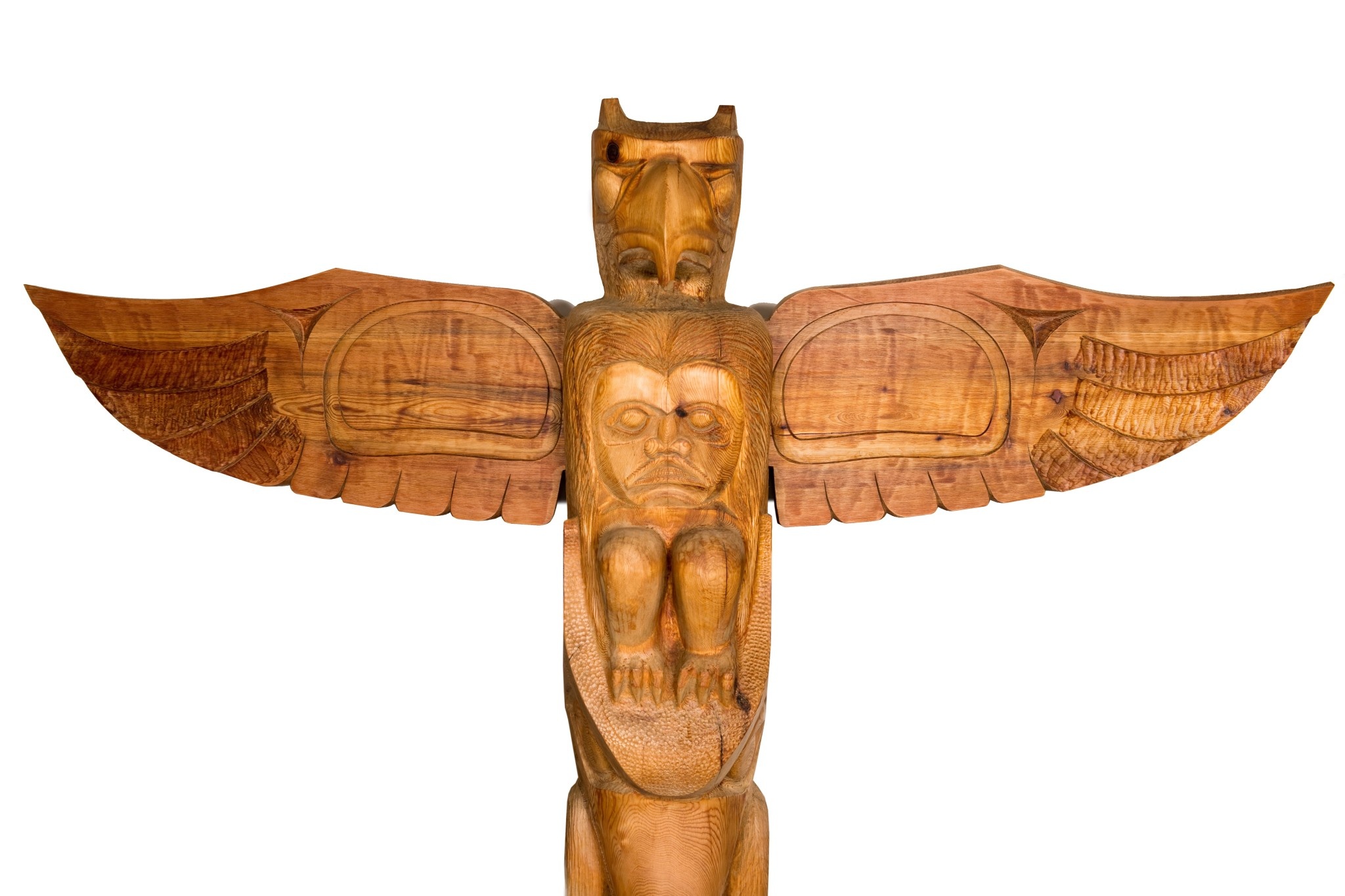 SOLD  Eagle, Wolf, and Bear Totem Pole