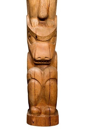 SOLD  Eagle, Wolf, and Bear Totem Pole