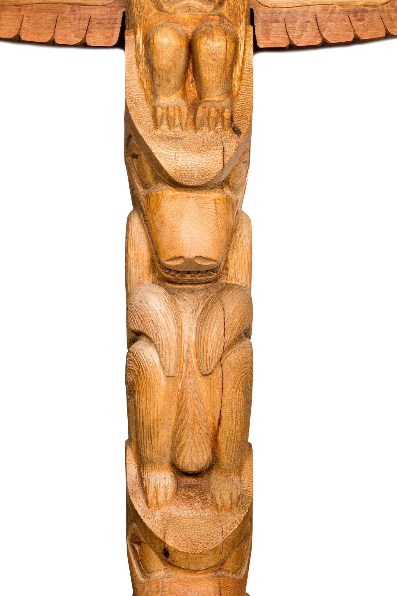 SOLD  Eagle, Wolf, and Bear Totem Pole