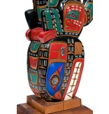 SOLD  Wolf / Orca Head Totem Pole
