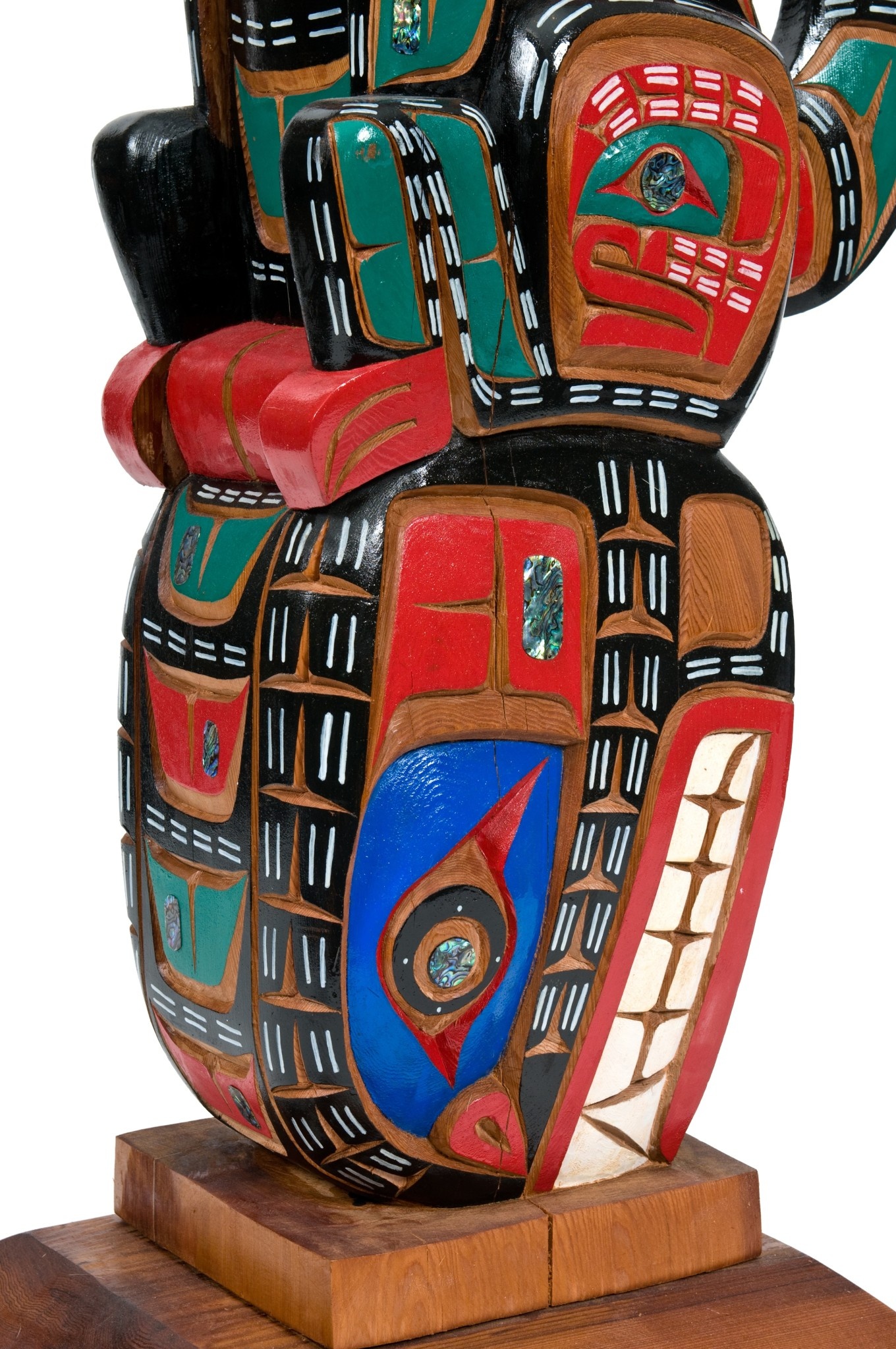 SOLD  Wolf / Orca Head Totem Pole