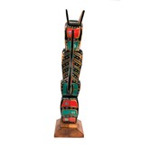 SOLD  Wolf / Orca Head Totem Pole