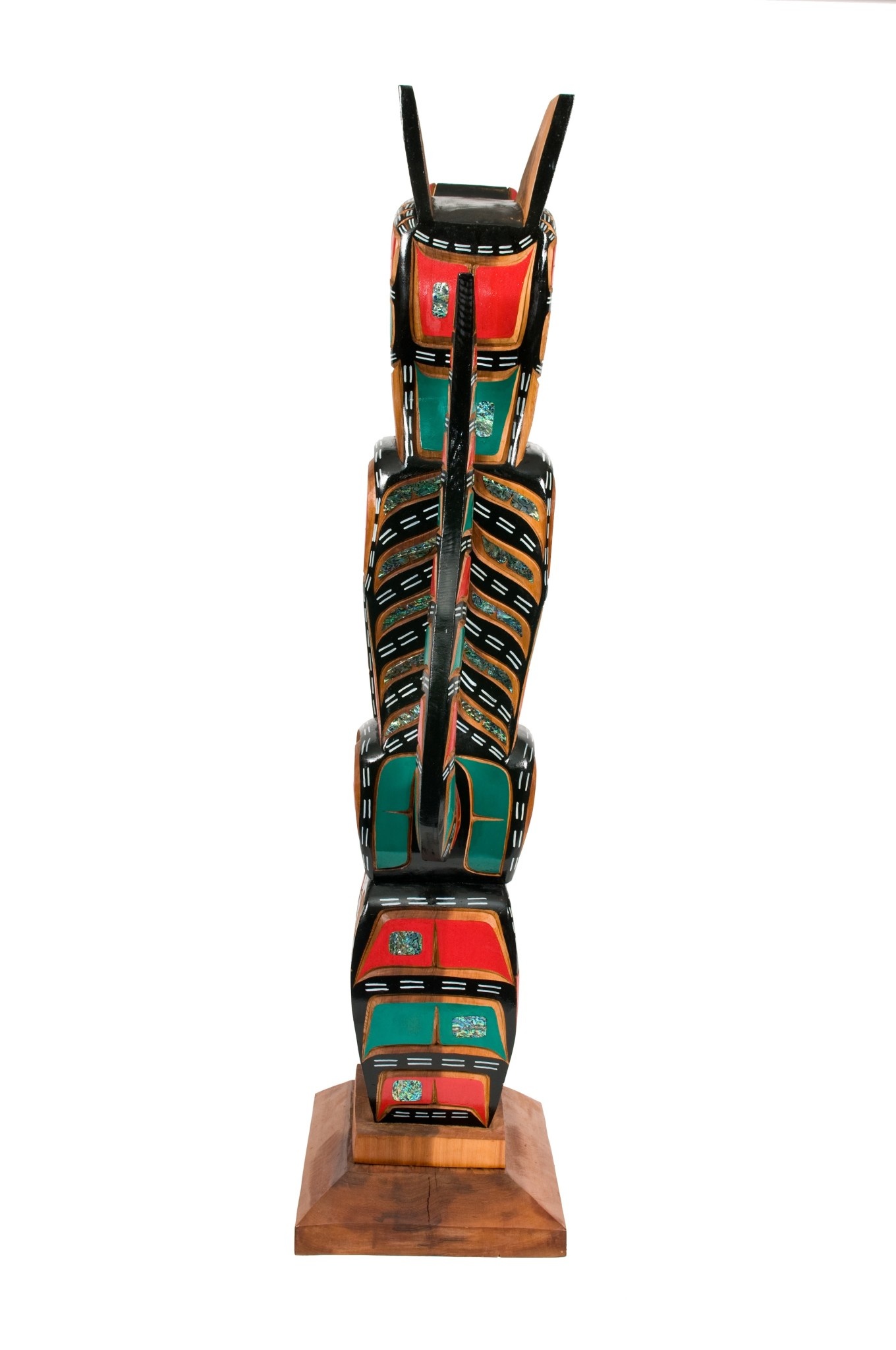 SOLD  Wolf / Orca Head Totem Pole