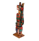 SOLD  Wolf / Orca Head Totem Pole
