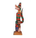 SOLD  Wolf / Orca Head Totem Pole