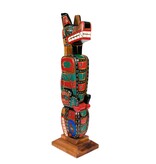 SOLD  Wolf / Orca Head Totem Pole