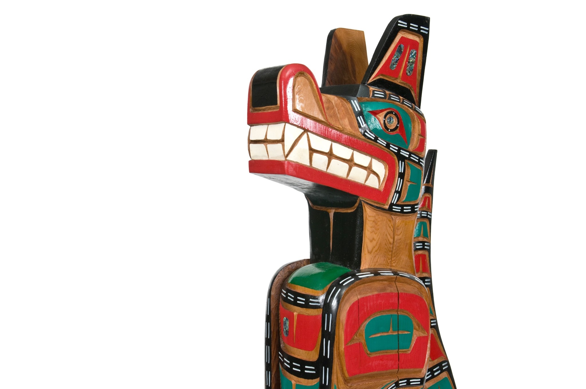 SOLD  Wolf / Orca Head Totem Pole