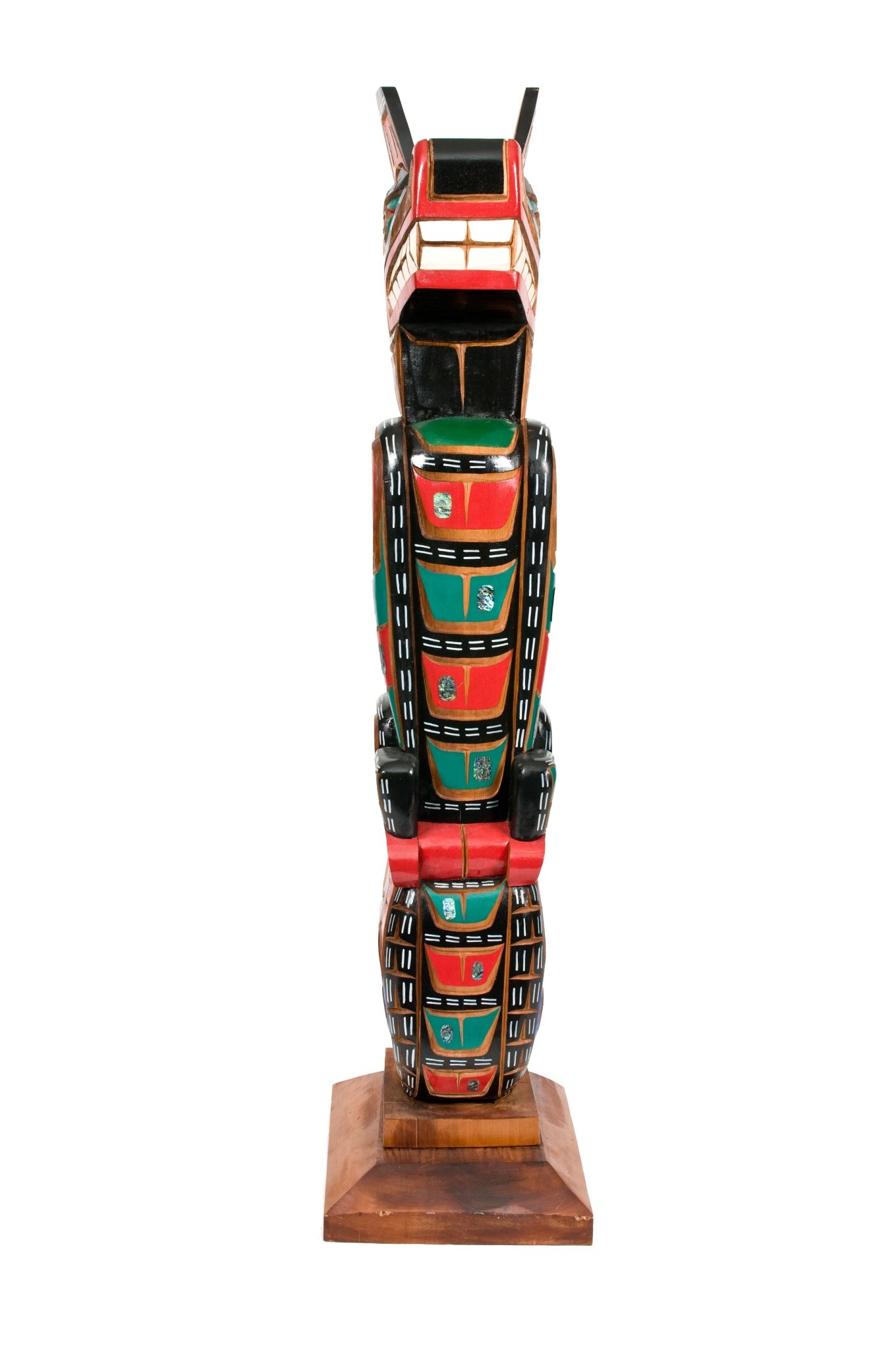 SOLD  Wolf / Orca Head Totem Pole