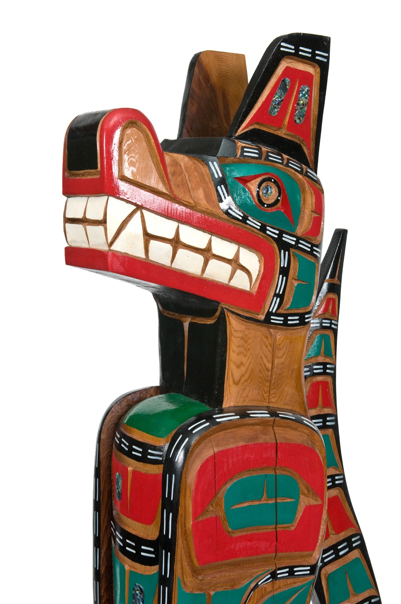 SOLD  Wolf / Orca Head Totem Pole