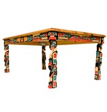 SOLD  Carved Sisiutl (Two Headed Sea Serpent) Table