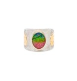 Gold, Silver and Ammolite Bear Ring by Matilpi Designs Size 9.5