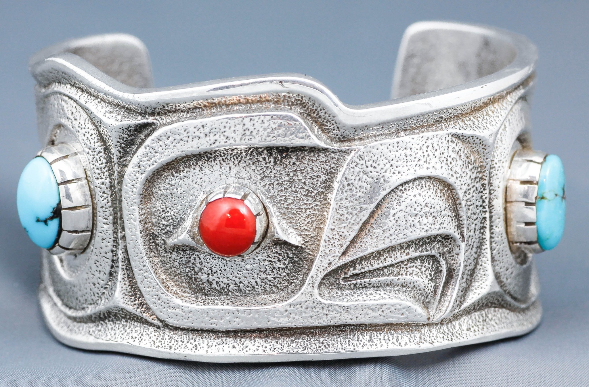 SOLD  Eagle Turquoise and Coral Bracelet