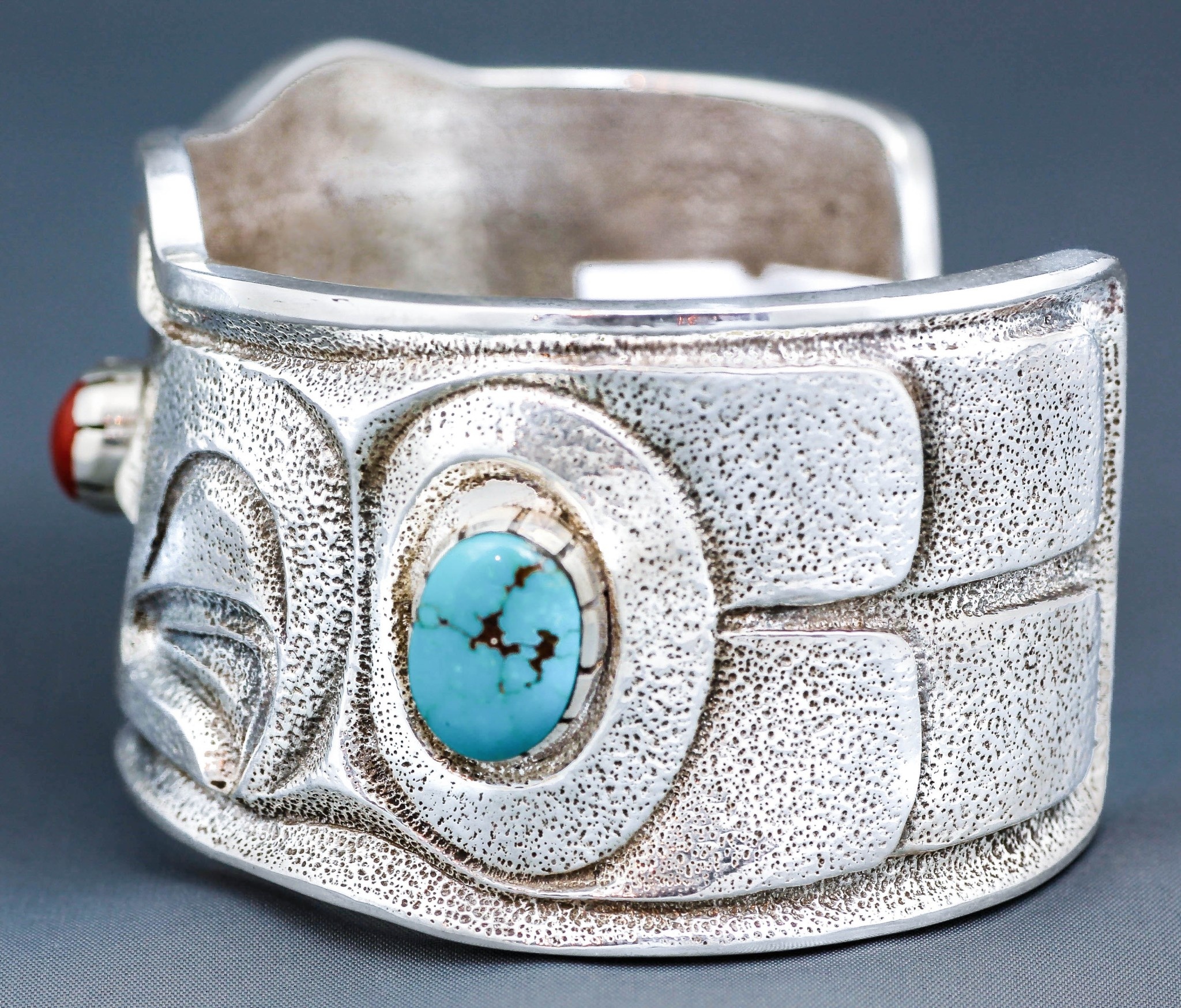 SOLD  Eagle Turquoise and Coral Bracelet