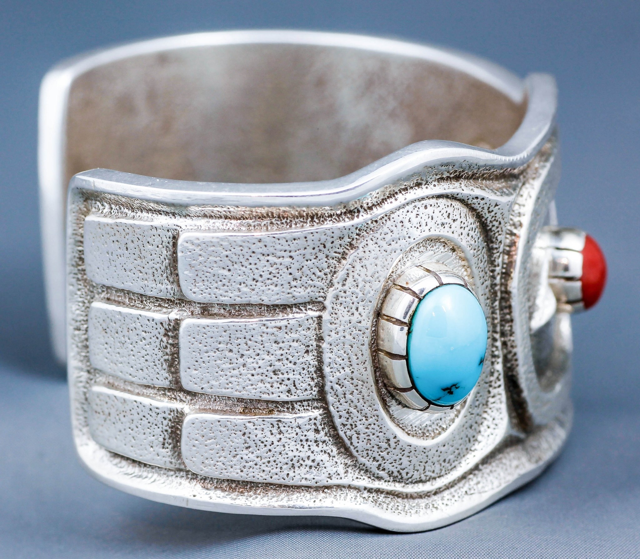 SOLD  Eagle Turquoise and Coral Bracelet