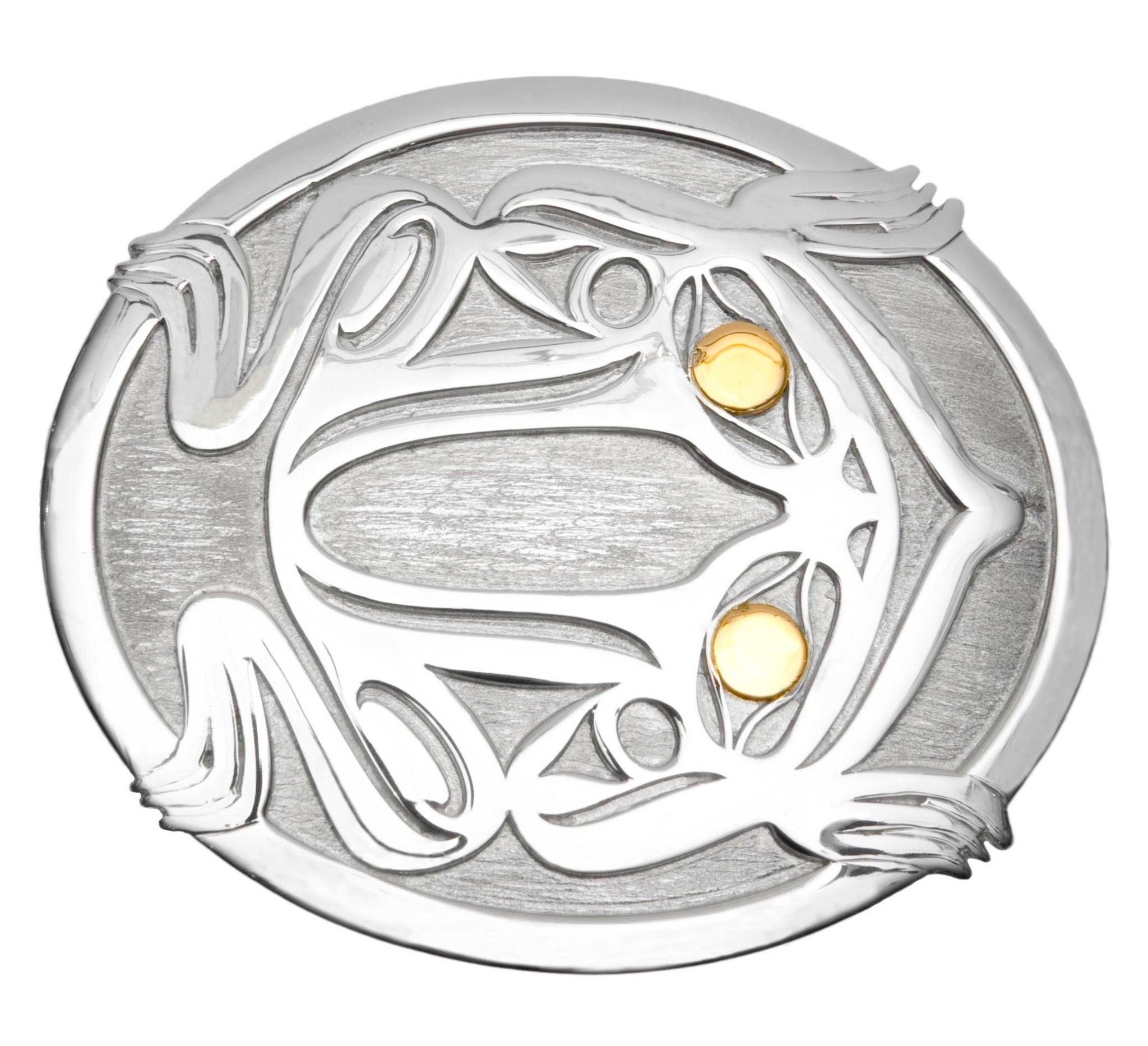 SOLD  Frog Belt Buckles (Tahltan).