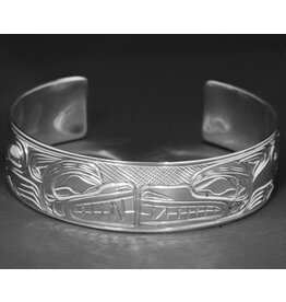 SOLD  Silver Wolf and Bear Bracelet