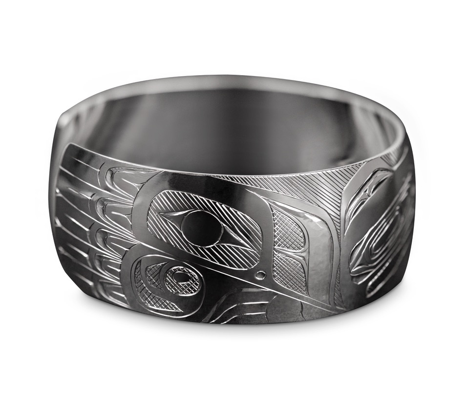 CUSTOM ORDER  Silver Eagle Bracelet Face Forward