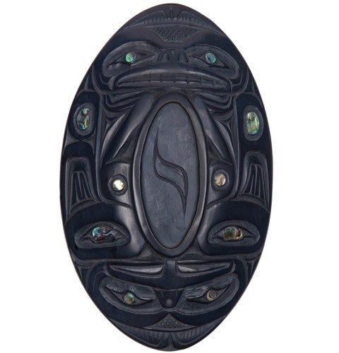 SOLD  Argillite Killer Whale Plate