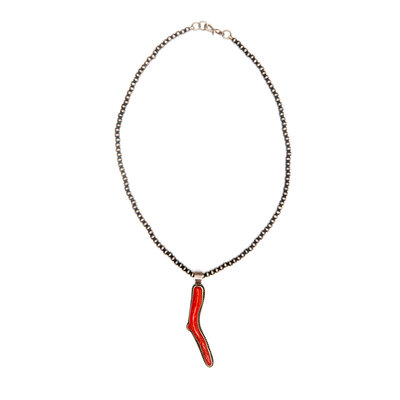 SOLD  Red Coral Navajo Necklace