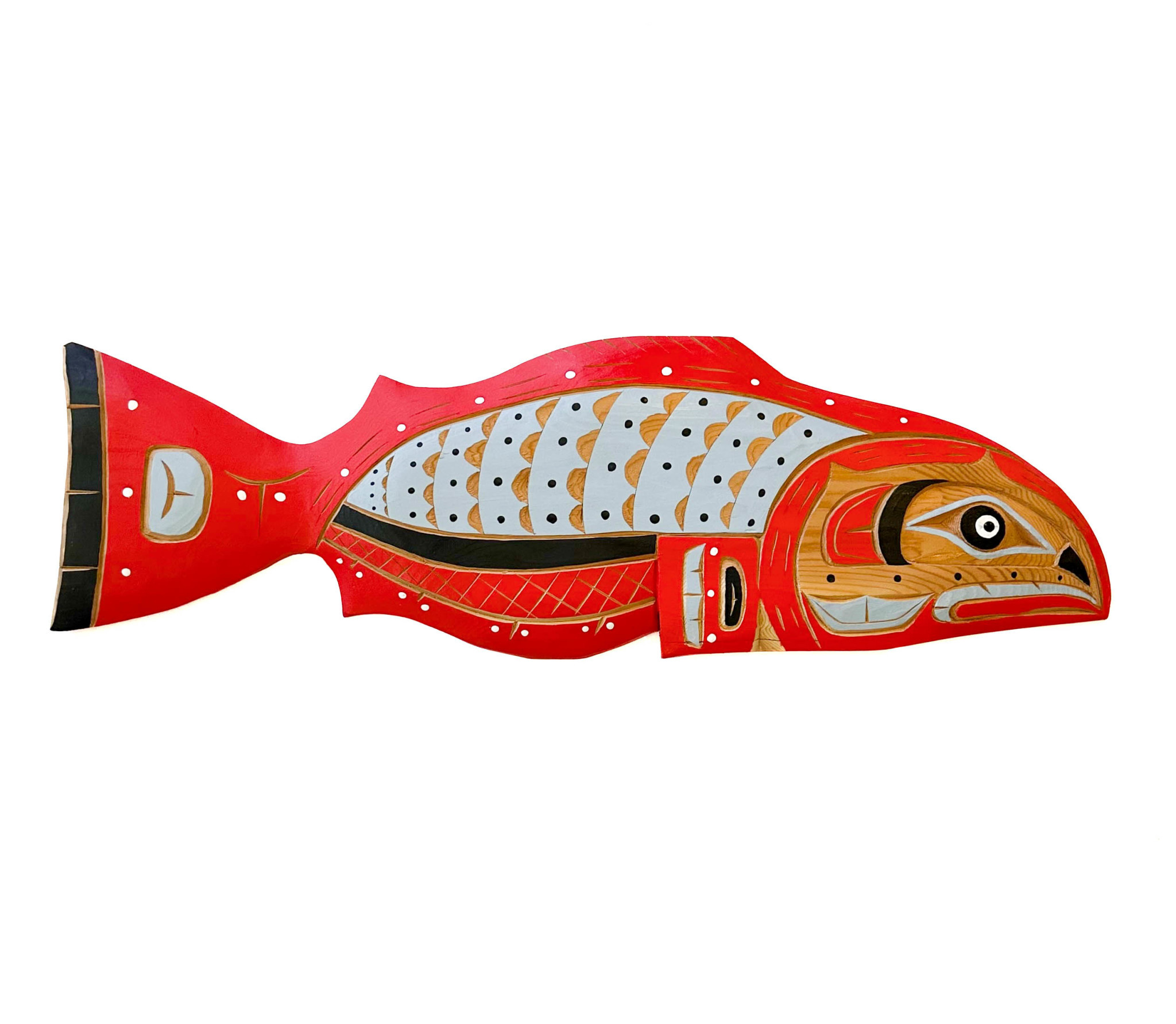 24" Red Cedar Salmon Plaque