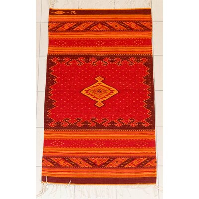 Rug Hand Woven and Dyed with Natural Cochineal