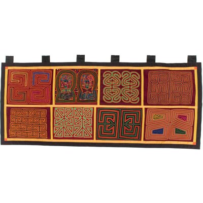 Wall Hanging constructed from 8 Molas (Kuna).