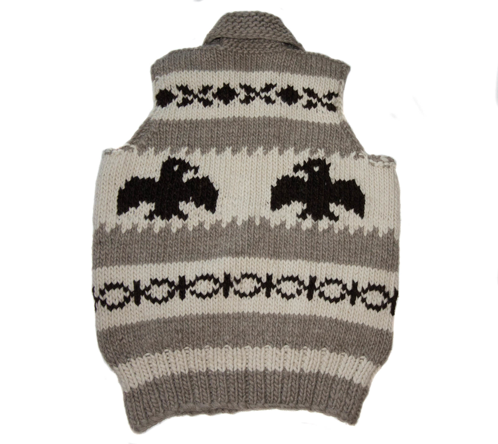 Cowichan Vest Raven Design