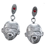 SOLD  Silver Repouse Dzunukwa Earrings