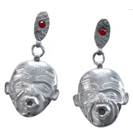 Silver Repouse Dzunukwa Earrings