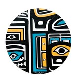 Chilkat Hand Drum painted by Wade Baker