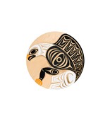 SOLD  Round Coast Salish Eagle Plaque