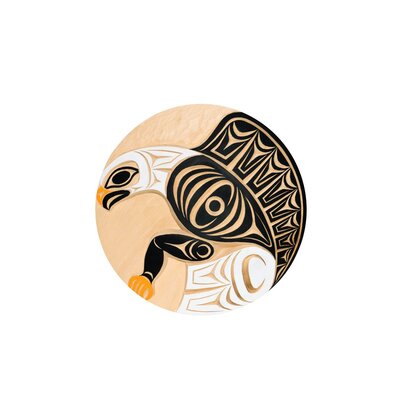 SOLD  Round Coast Salish Eagle Plaque