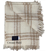 Toffee / Blue Plaid Boucle Throw