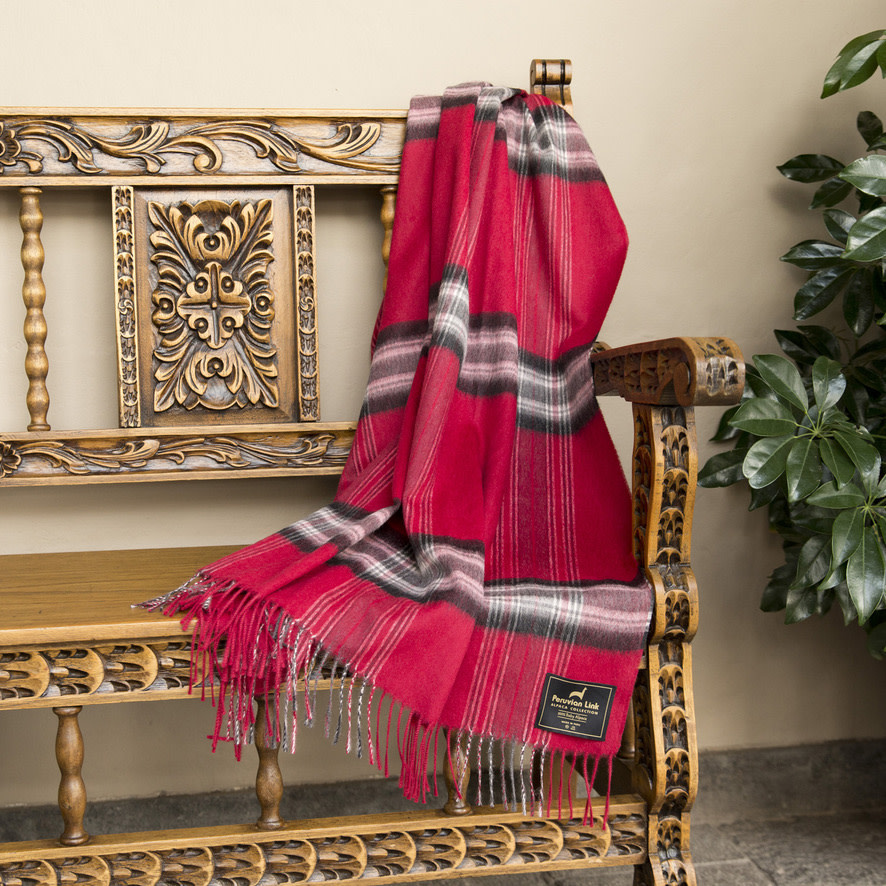 Tartan Plaid 100% Baby Alpaca Throw