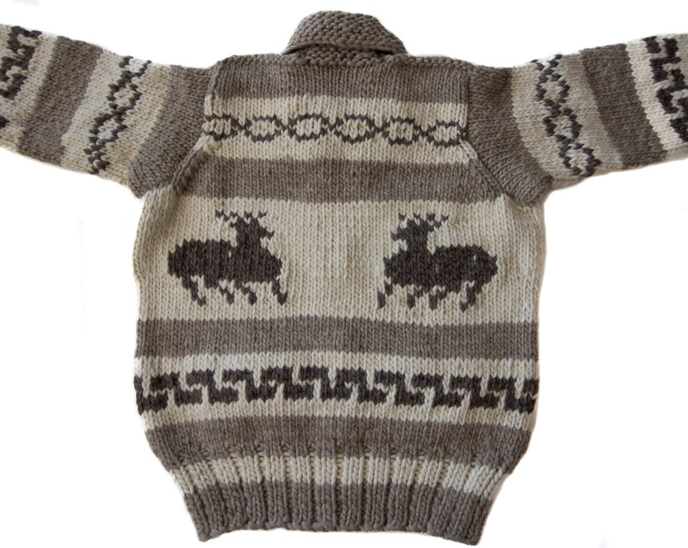 Cowichan Sweater Deer Design L / XL