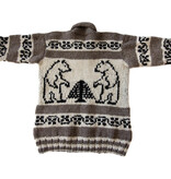 Cowichan Sweater Bear and Tree Design  S /  XS
