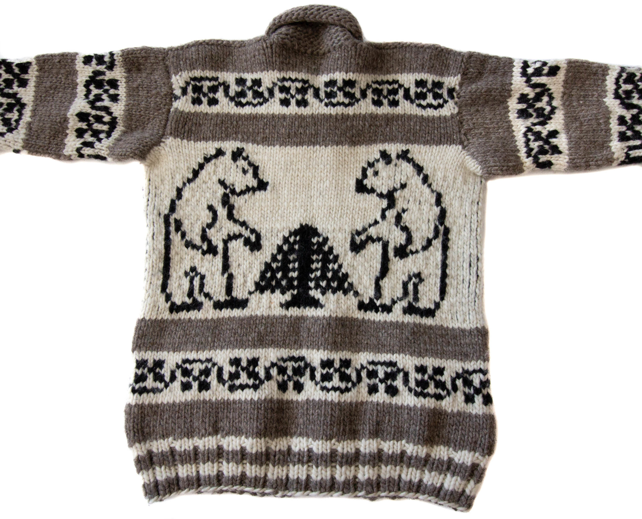 Cowichan Sweater Bear and Tree Design  S /  XS