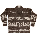 Cowichan Sweater Killer Whale Design Medium