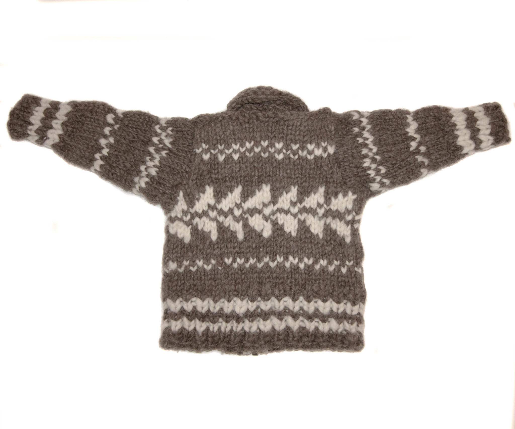 Child's Cowichan Sweater Geometric Design