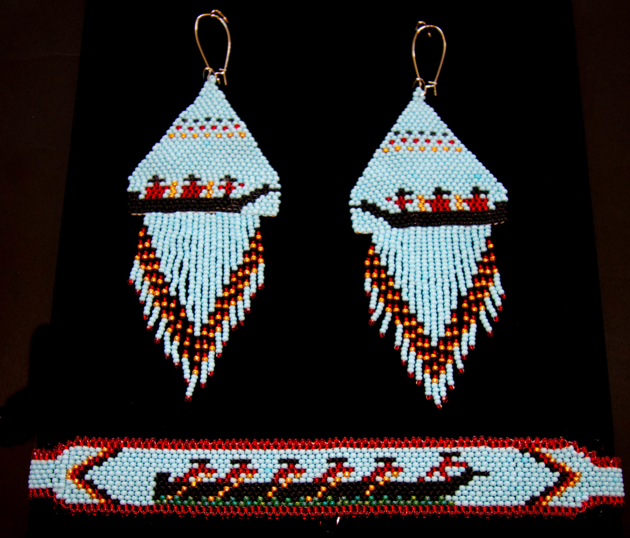 Northwest Coast Beaded Sets by Grace Touchie