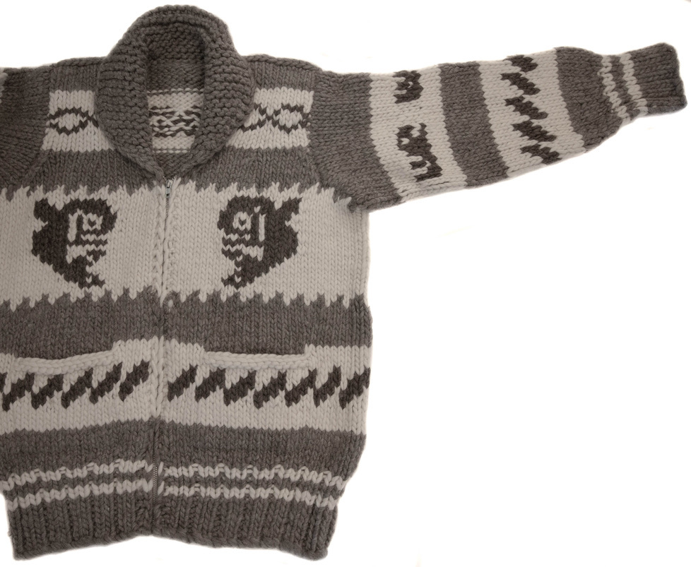 Large Whale Cowichan Sweater