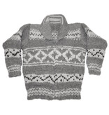 Cowichan Sweater Youth Size Geometric Design